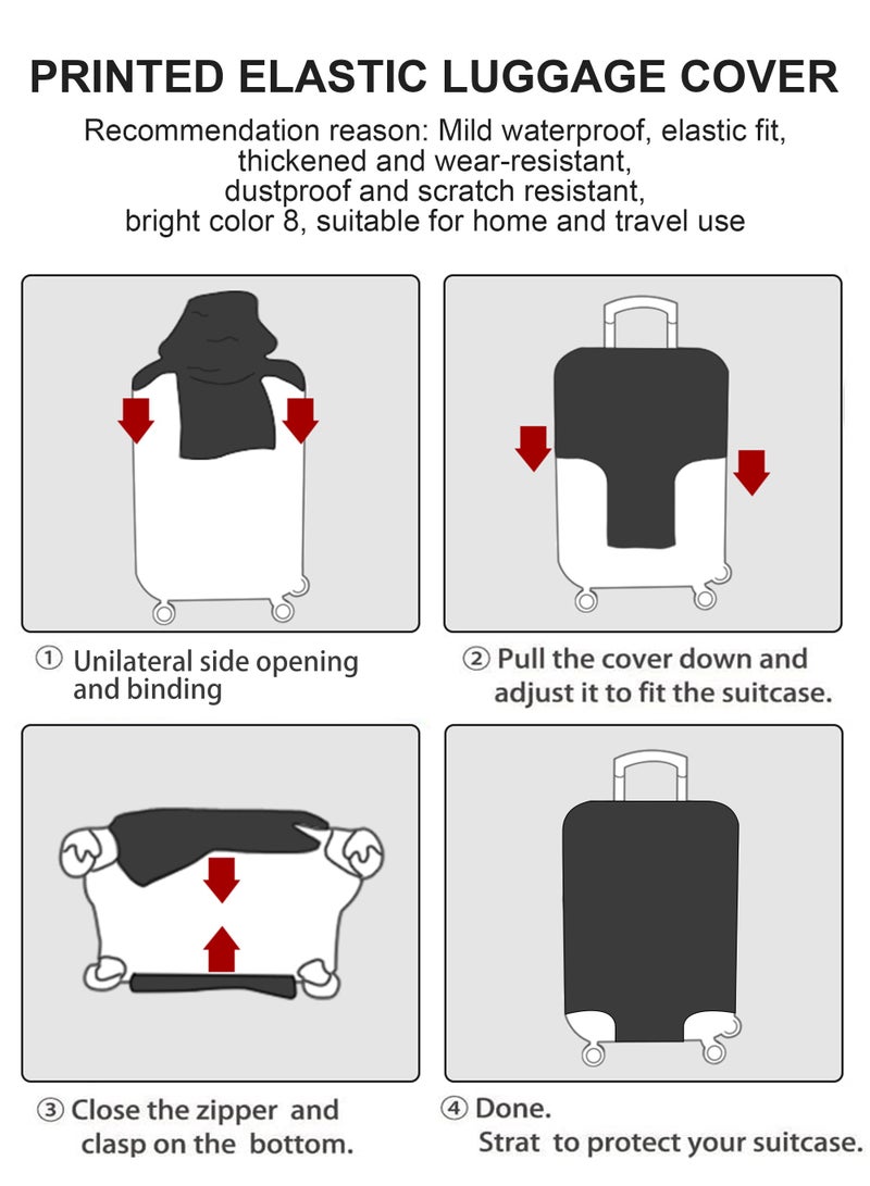 HomarKet Travel Luggage Cover Washable Suitcase Cover Suitcase Protector Anti-scratch Suitcase Cover Fits 18-32 Inch Luggage - Image 5