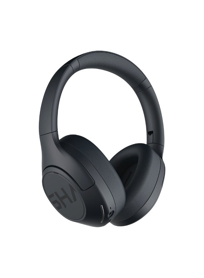 بلاك شارك سماعات بلاك شارك V2 اللاسلكية فوق الأذن - BS-X10، إلغاء ضجيج نشط 45 ديسيبل، وقت تشغيل 100 ساعة، بلوتوث 5.4، صوت Hi-Fi، اقتران بجهازين، دعم ميكروفون خارجي - أسود - Image 4