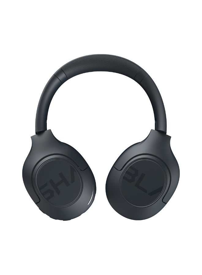 بلاك شارك سماعات بلاك شارك V2 اللاسلكية فوق الأذن - BS-X10، إلغاء ضجيج نشط 45 ديسيبل، وقت تشغيل 100 ساعة، بلوتوث 5.4، صوت Hi-Fi، اقتران بجهازين، دعم ميكروفون خارجي - أسود - Image 3