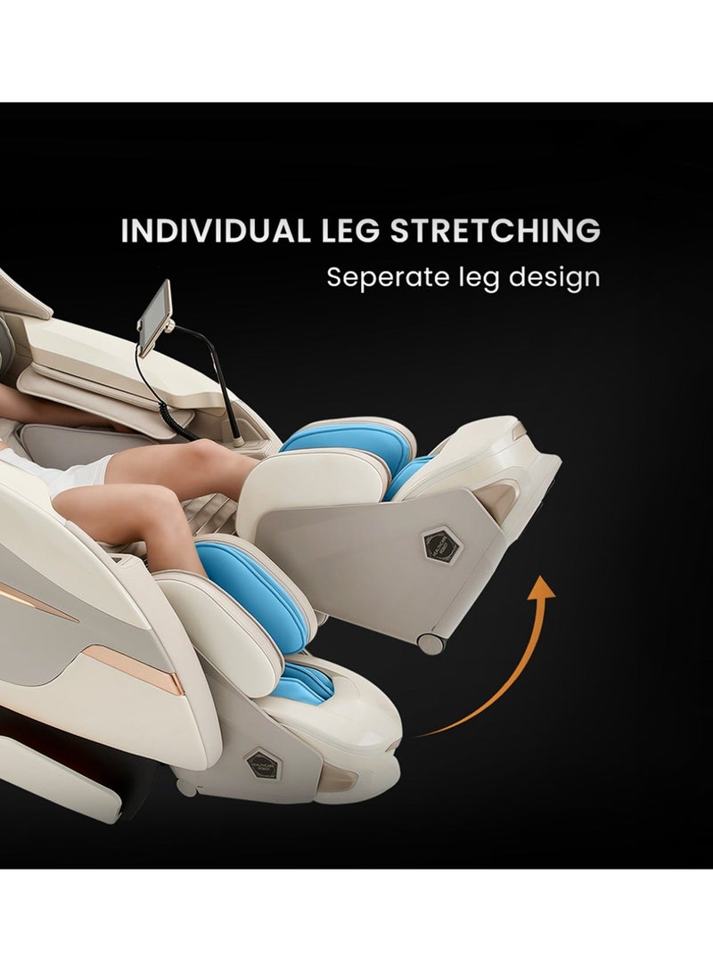 Nourest كرسي مساج روبو-إكس الروبوتي بتقنية المشي، تقنية الموجات الصوتية 5D، كرسي مساج كامل الجسم، علاج بالضغط على ثلاثي الأبعاد، علاج حراري للخصر والساق، تحكم صوتي، مكبرات صوت بلوتوث، ضمان 10 سنوات - Image 4