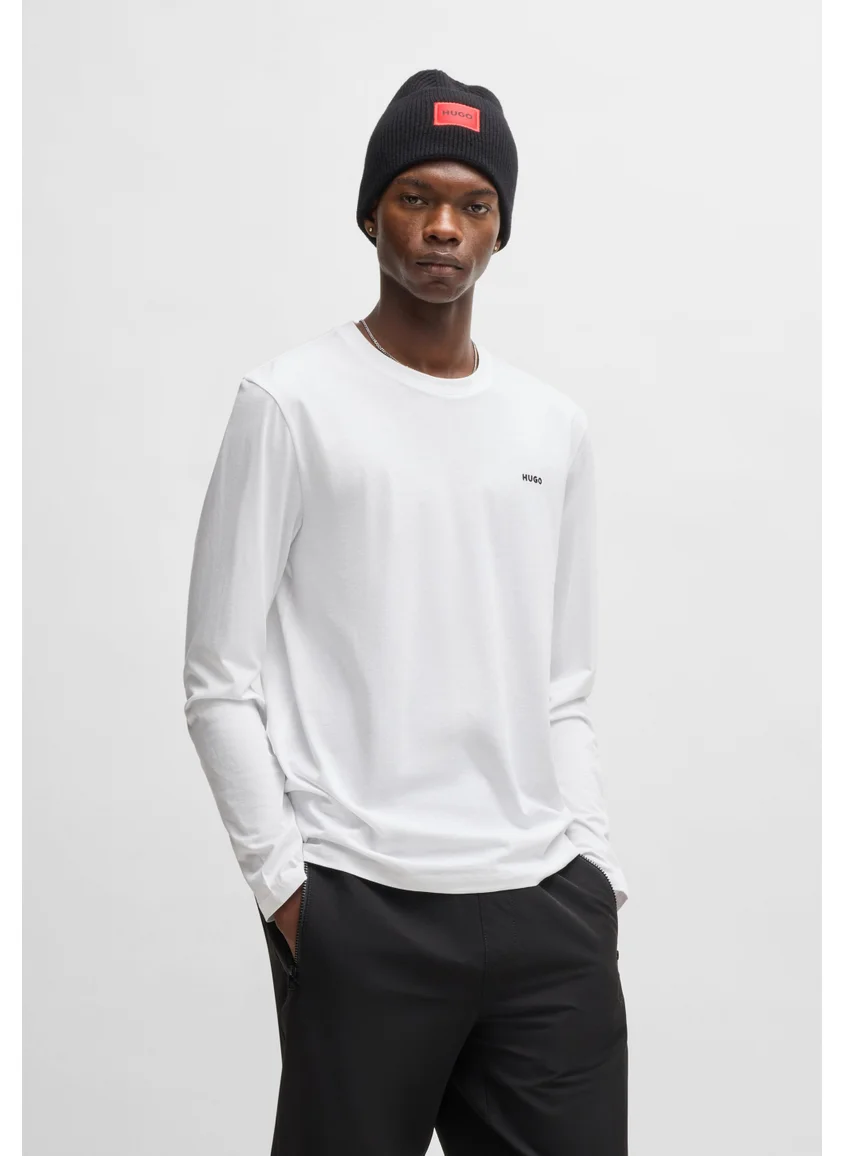 HUGO Cotton-jersey T-shirt with logo print