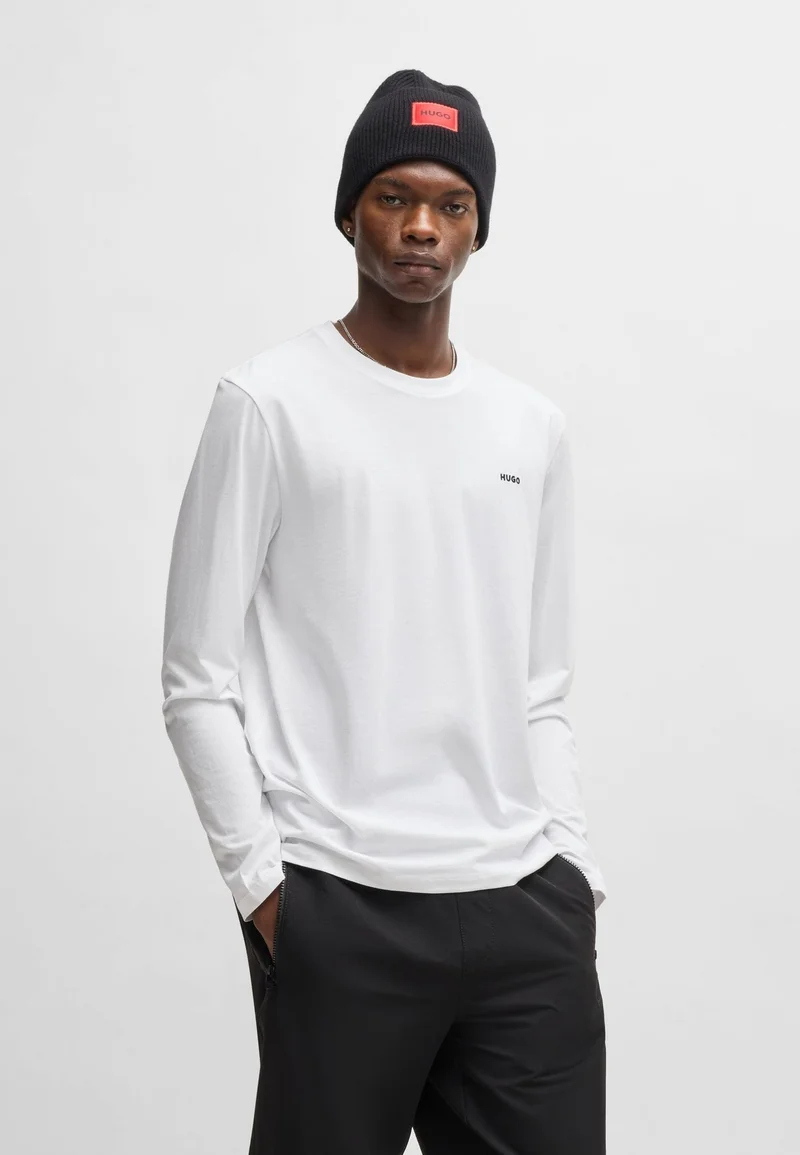 HUGO Cotton-jersey T-shirt with logo print