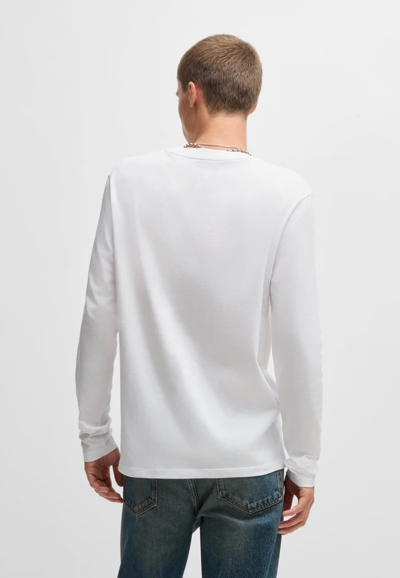 HUGO Cotton-jersey T-shirt with logo print