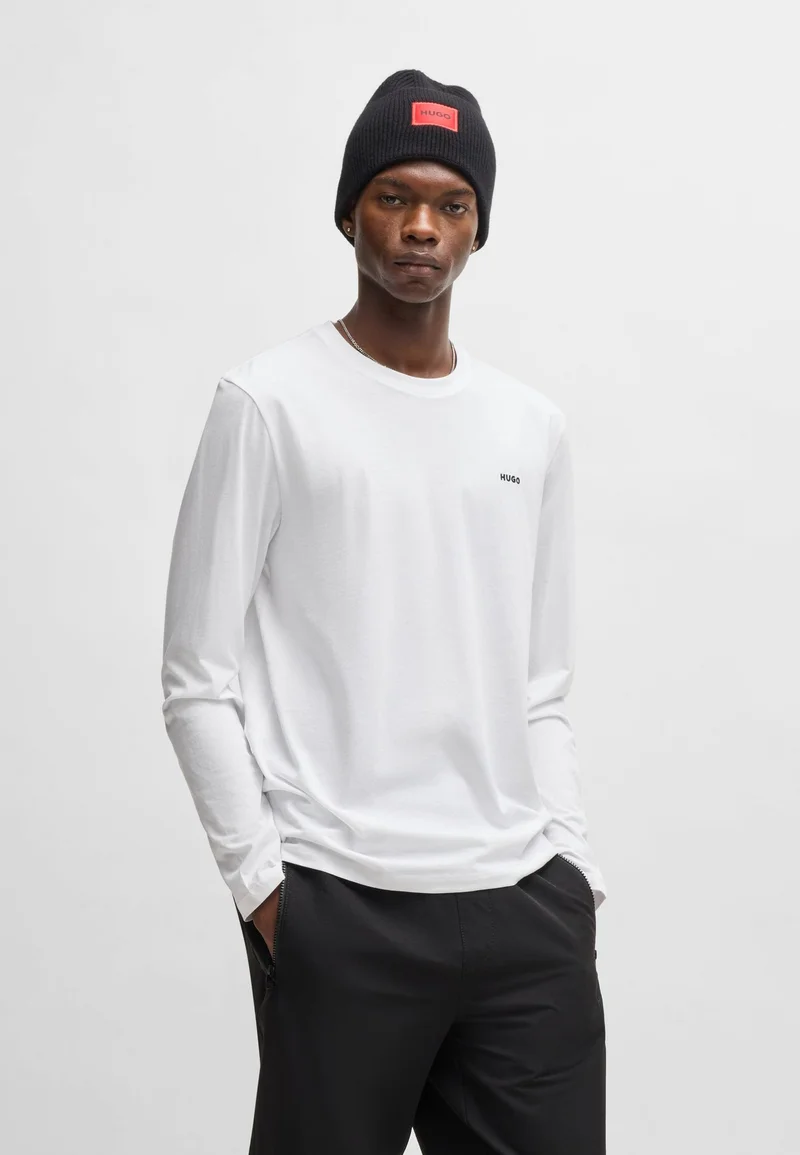 HUGO Cotton-jersey T-shirt with logo print