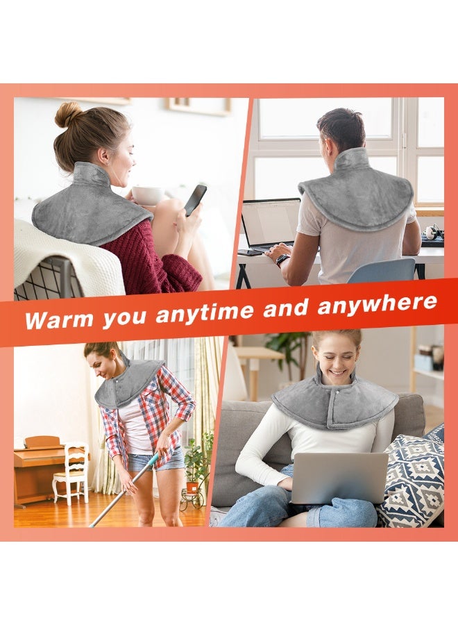 Arabest Electric Heating Pad - Neck, Shoulder, Back, Abdomen and Leg Pain Relief, 6-Speed Temperature Adjustment, 4-Speed Timing Setting, Self-Closing, Machine Washable,16 X 22 Inches - Image 2