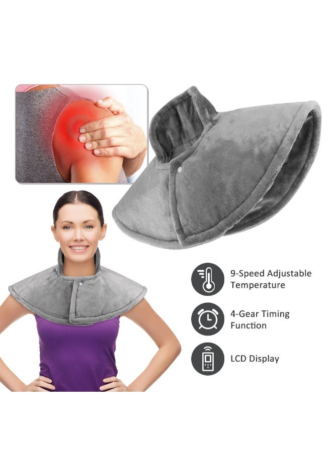 Arabest Electric Heating Pad - Neck, Shoulder, Back, Abdomen and Leg Pain Relief, 6-Speed Temperature Adjustment, 4-Speed Timing Setting, Self-Closing, Machine Washable,16 X 22 Inches - Image 4