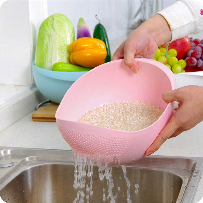 CONNECTWIDE CONNECTWIDE New Drainer Bowl-Rinse Fruit Veg Rice, Orange  - Image 2