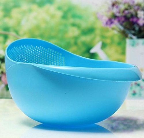 CONNECTWIDE CONNECTWIDE New Drainer Bowl-Rinse Fruit Veg Rice, Orange  - Image 5