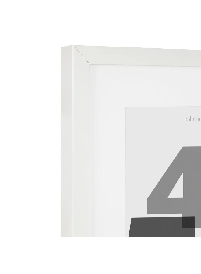 atmosphera Eva Sleek Design Rectangular Wooden Photo Frame White 40 x 50 cm 121160B