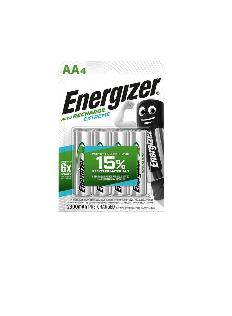 Energizer Extreme Rechargeable AA Batteries NH15 BP4 - Image 3