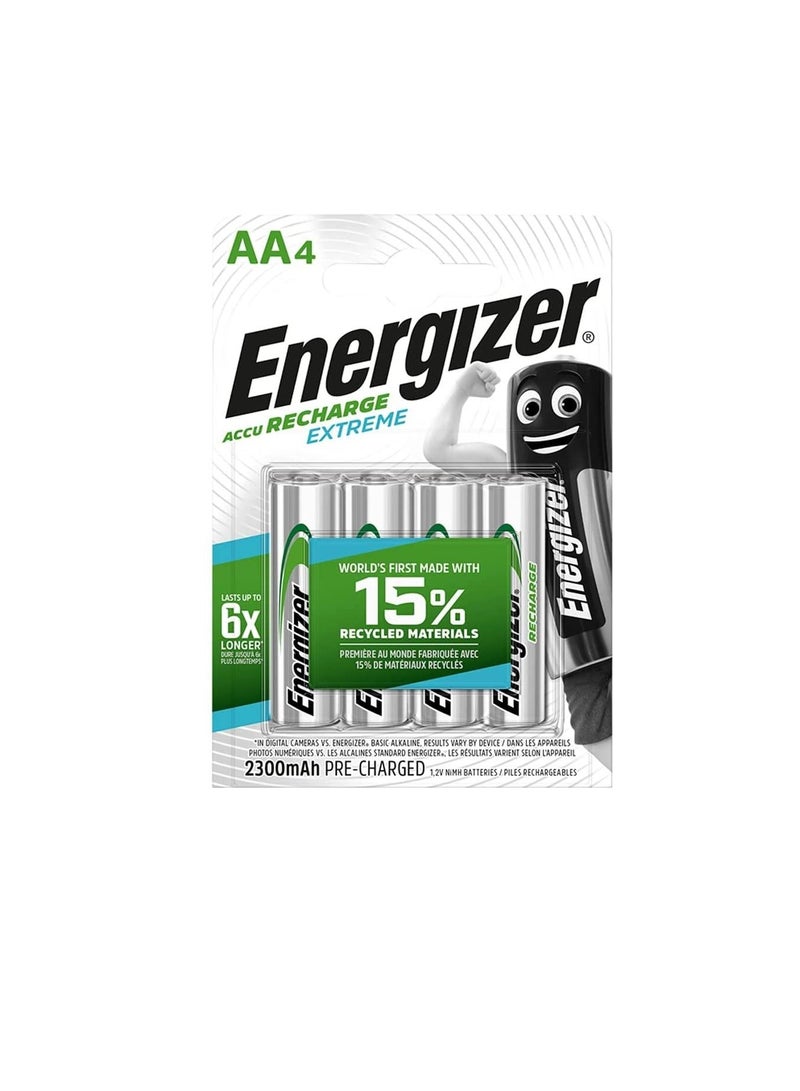 Energizer Extreme Rechargeable AA Batteries NH15 BP4 - Image 2