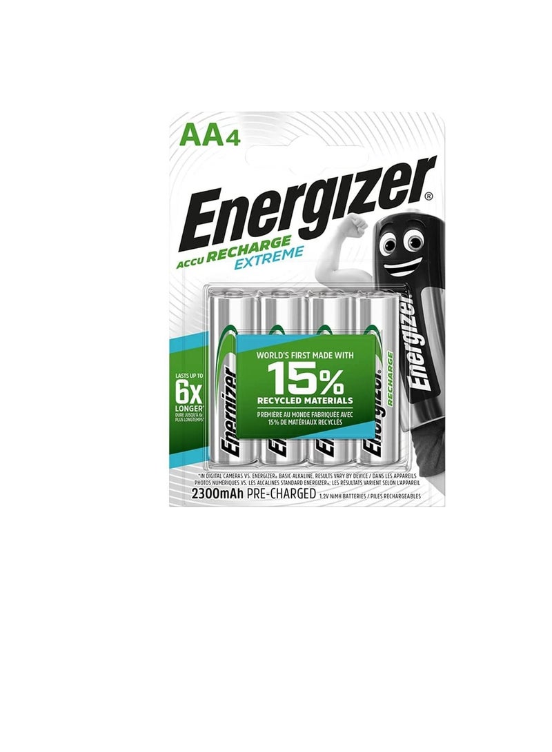 Energizer Extreme Rechargeable AA Batteries NH15 BP4 - Image 1
