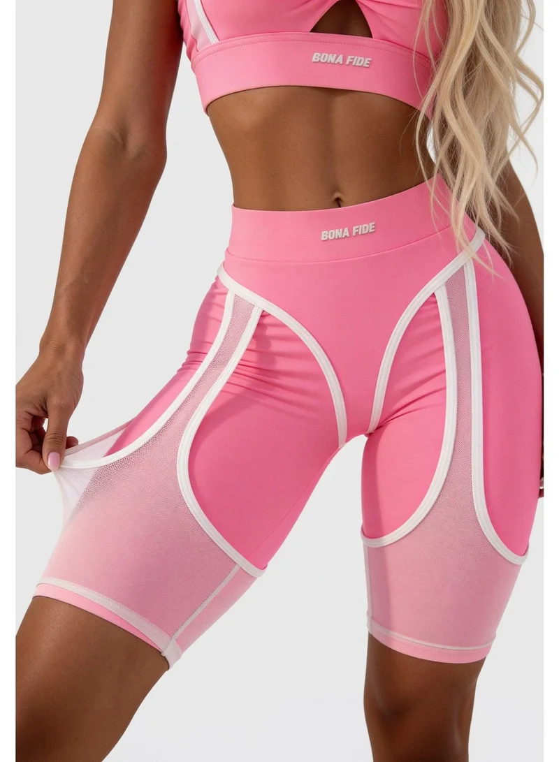Bona Fide Bona Fide Premium Quality High Waist Biker Shorts for Women with Push Up - Womens Shorts for Gym, Workout