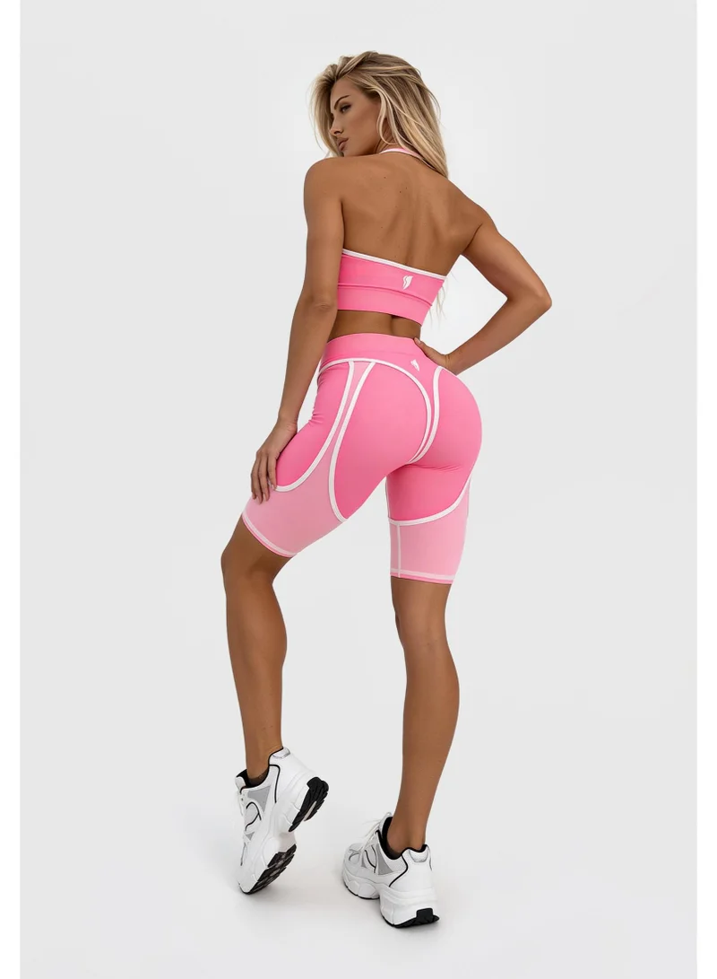Bona Fide Bona Fide: Bona Cycling "Candy Pink" Candy High Waist Biker Gym Shorts for Women | Best Price UAE