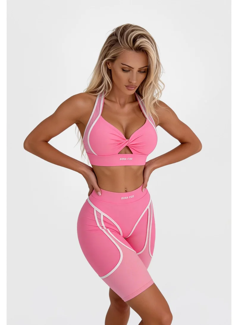 Bona Fide Bona Fide: Bona Cycling "Candy Pink" Candy High Waist Biker Gym Shorts for Women | Best Price UAE