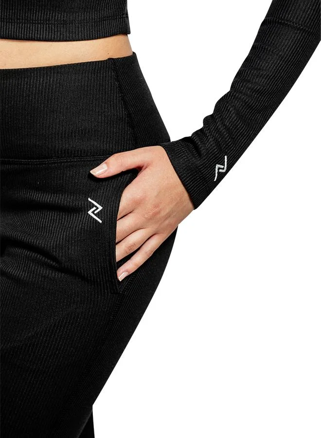 ZAECY Women's Full Sleeve Collared Crop Top
