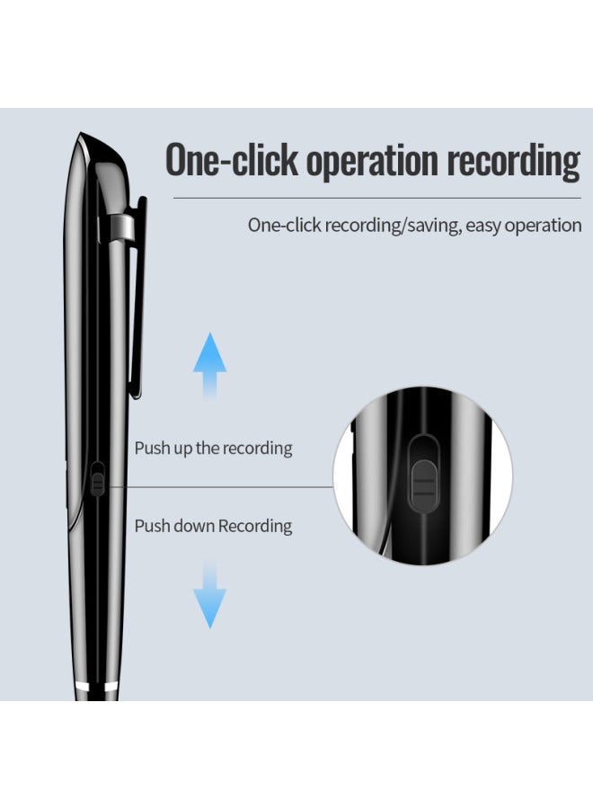 قلم تسجيل مع شاشة عرض قلم تسجيل على شكل قلم HD لتقليل الضوضاء بزر واحد تسجيل اجتماع عمل قلم تسجيل بالجملة اللون: أسود - السعة: 32 جيجابايت - Image 5