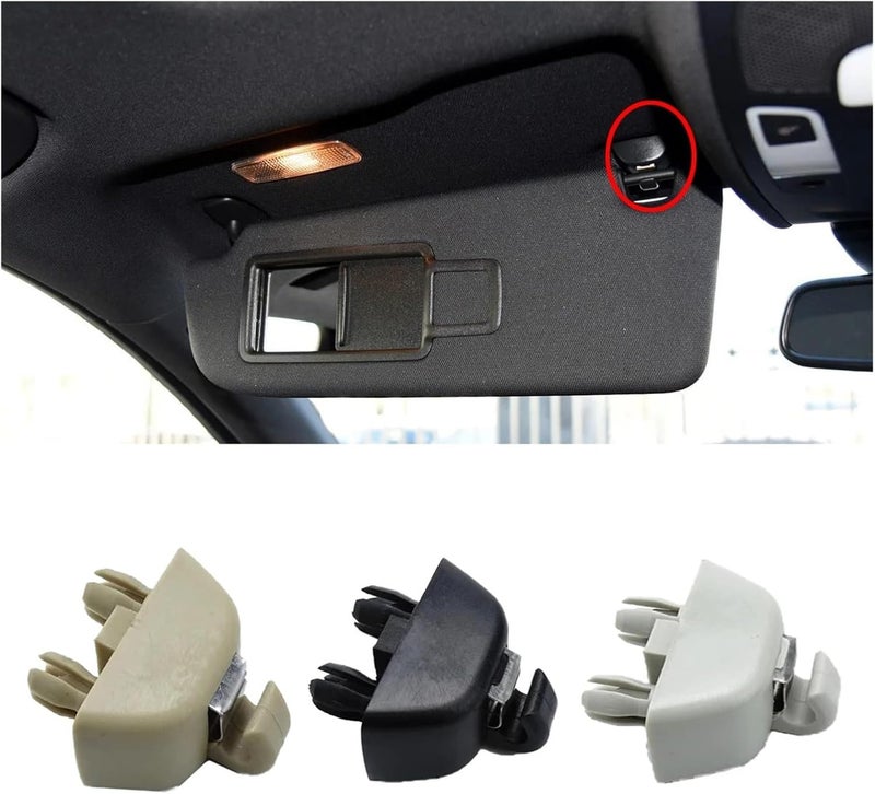 QASULER Sun Visor Retainer Clip Hook Bracket (Gray, 2 PCS) - Image 5