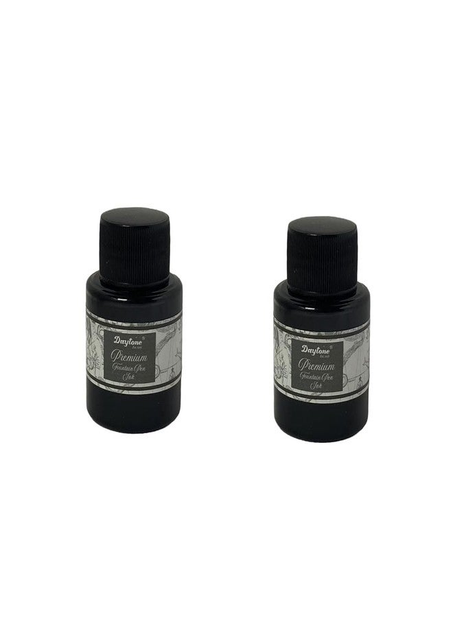 Daytone Premium Fountain Pen Ink (Double Pack of 2) (Antique Black, 30 ml Each) - Image 1