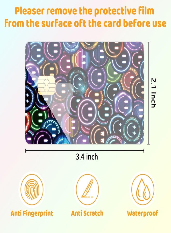 Wercokt 36PCS Smile Credit Card Skin Stickers, Debit Card Skin Sticker - Image 3