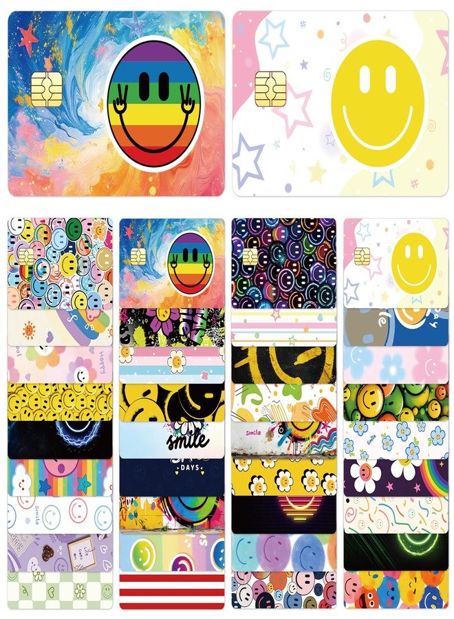 Wercokt 36PCS Smile Credit Card Skin Stickers, Debit Card Skin Sticker - Image 1