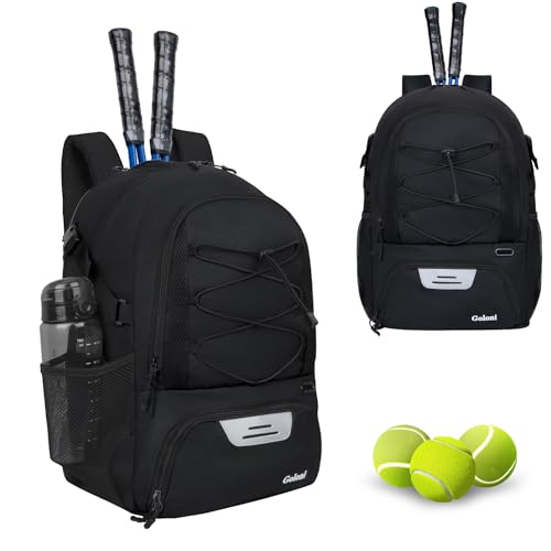 Goloni Tennis Backpack Tennis Bag with Fence Hook Ventilated Shoe Compartment Holds 2 Tennis Rackets Waterproof Sports Backpack for Men Women Ideal for Tennis Pickleball Badminton - Image 1