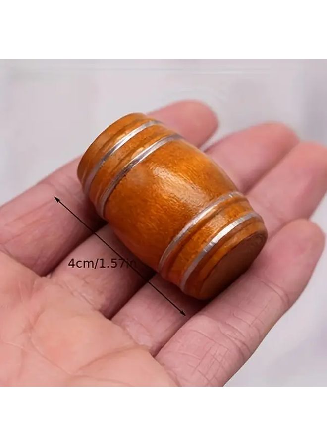 Wooden Wine Barrel Set 2pcs Mini Dollhouse Decor For Beer Wine Water Features - Image 5