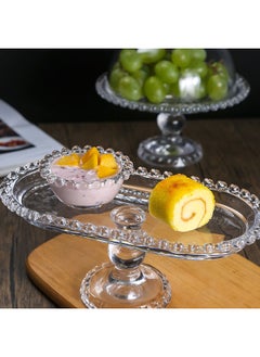 XiuWoo 1 Piece Clear Glass Snacks Serving Tray Fruits Candy  Cakes Storage Plate Decorative  - Image 2