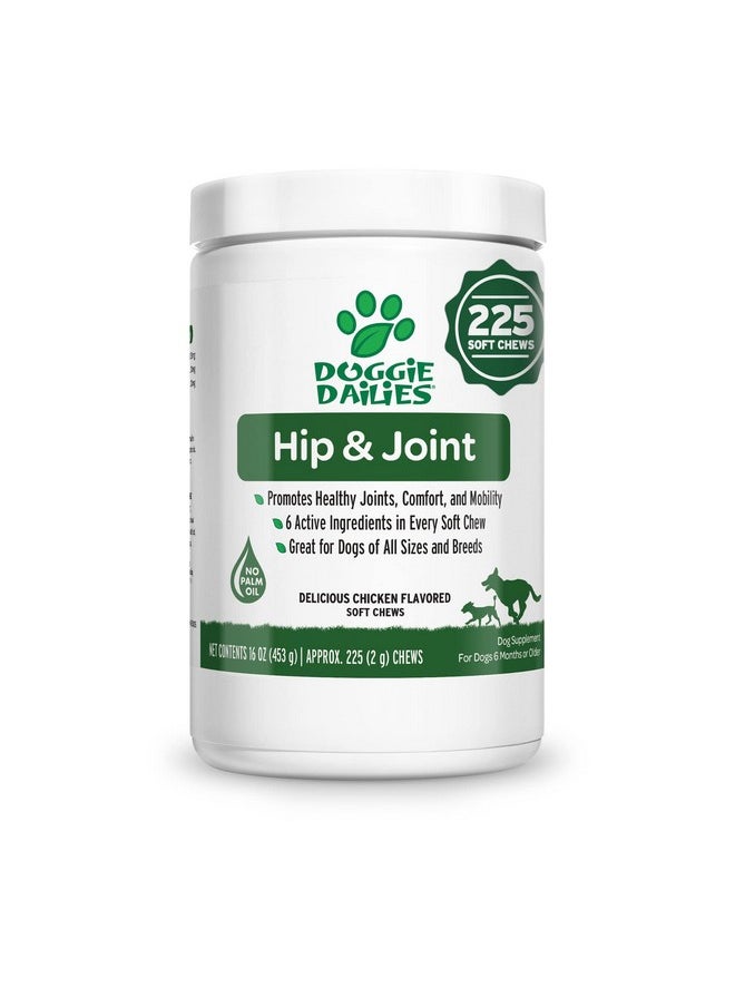 Doggie Dailies Glucosamine For Dogs  225 Chews  Joint Supplement For Dogs Of All Breeds & Sizes  Hip And Joint Supplement For Dogs  Premium Glucosamine And Chondroitin For Dogs (Chicken)  - Image 1