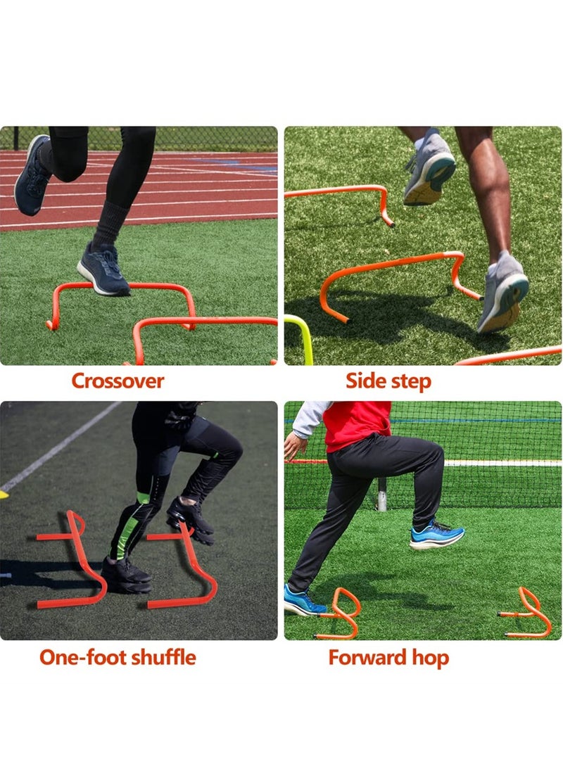 Captaintech - Agility Training Hurdles 4 Pack Detachable for Football Soccer Track Field and PE Classes Ideal for Jumping Racing and Obstacle Courses - Image 1