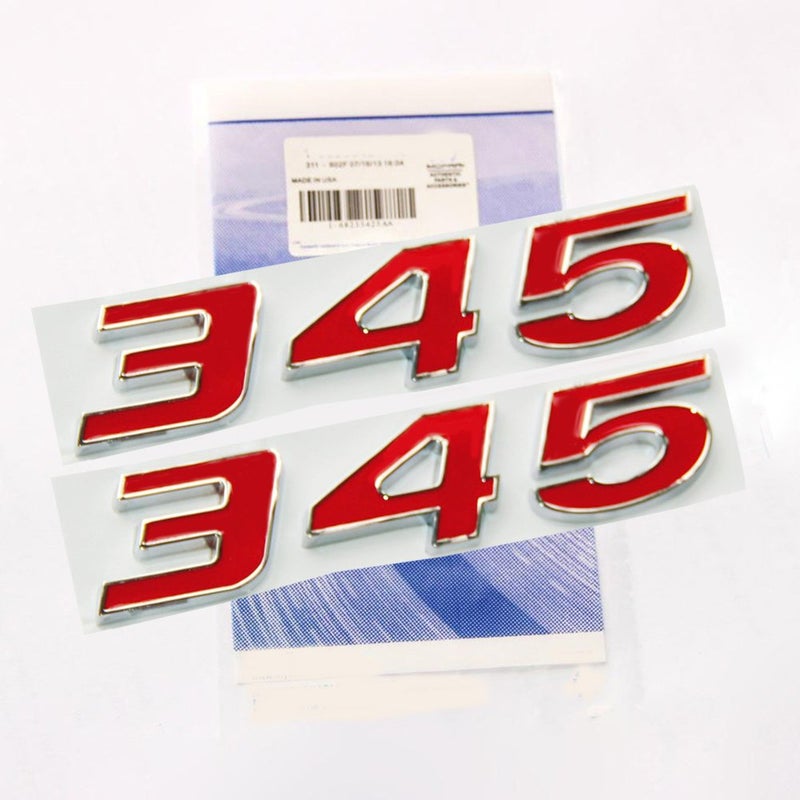 Yoaoo 2Pack Red OEM 345 Emblem Badges 3D Logo Compatible with 300C 2Red