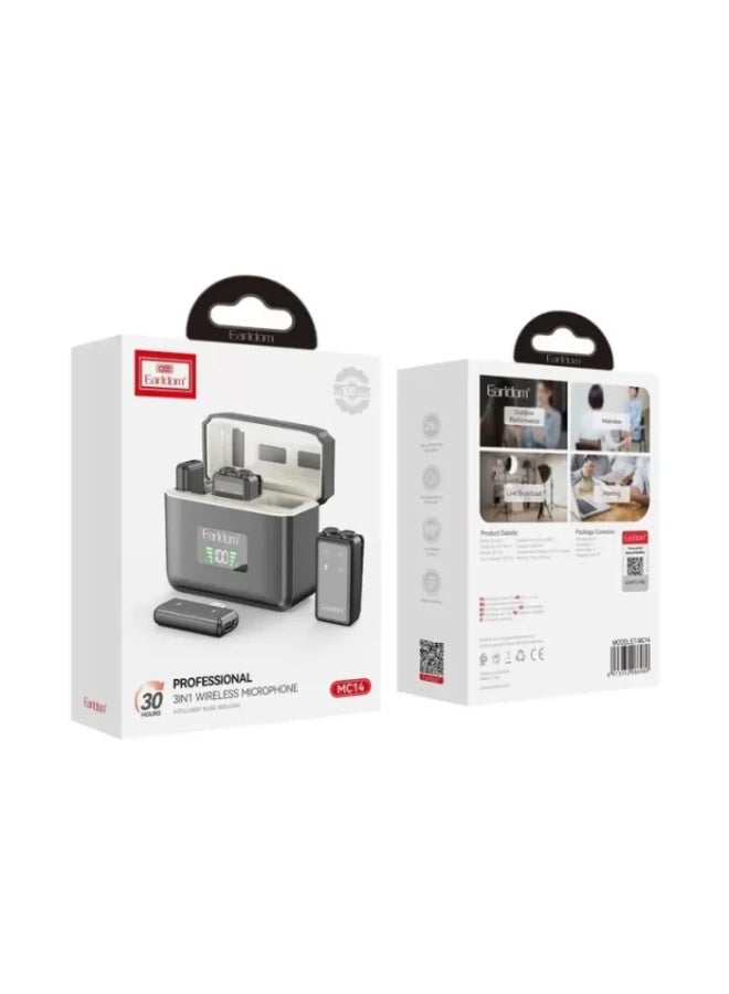 Earldom ET-MC14 2.4GHz Wireless Lavalier Microphone - Image 3