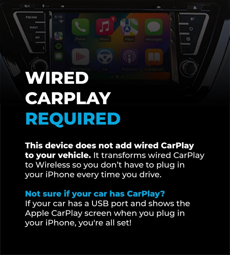 AutoSky Wireless CarPlay Adapter - Fastest 5Ghz - AutoSky - Plug and Play - USB-C and USB-A Cables - Wired CarPlay Required - Image 2