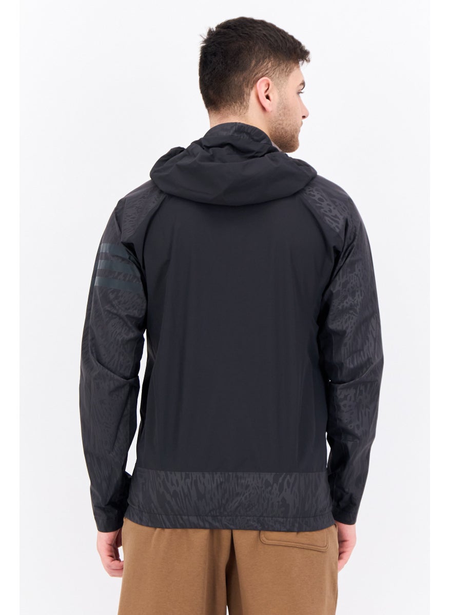 Adidas - Men Sportswear Fit Long Sleeves Training Jacket, Black - Image 1