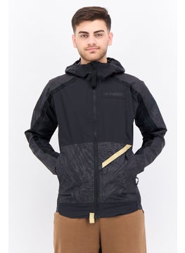 Men Sportswear Fit Long Sleeves Training Jacket, Black