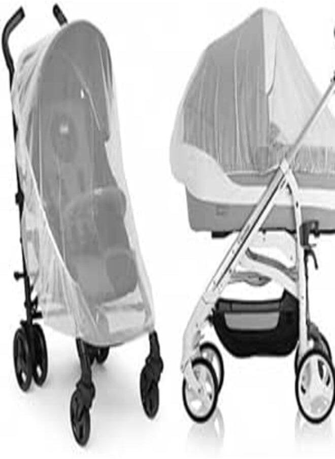 Generic Mosquito Net Universal Stroller and Prams Mesh Fabric Fina Protects Baby from Insects fine mesh Sturdy Washable and transportable Baby Cot Travel Cot (TCS-05) 
