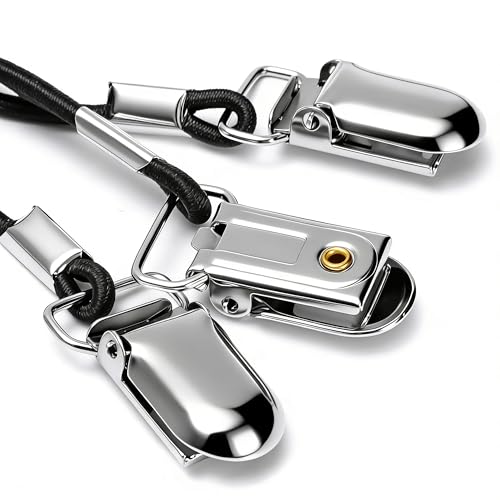 Demearly 25 PCS 1" Suspender Clips Metal Pacifier Clip Holder for Pacifiers DIY Baby Girl Toy Bibs Garter Making Supplies (Silver, Bulk) - Image 4