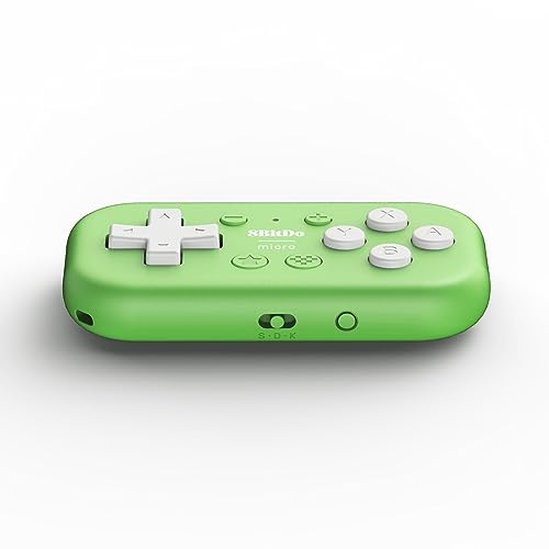 8Bitdo جهاز تحكم 8Bitdo ميكرو بلوتوث بحجم الجيب، متوافق مع سويتش، أندرويد، وراسبيري باي، يدعم وضع لوحة المفاتيح (أخضر) - Image 3
