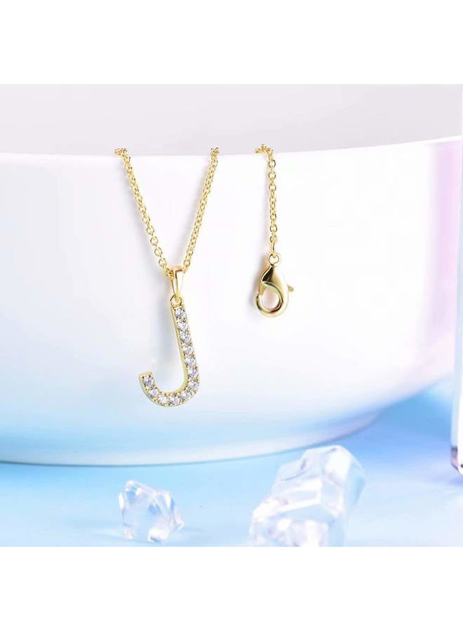 Tarsus Initial Cubic Zirconia Necklace Jewelry Gifts for Women Adjustable Chain 18" + 2", 18-20 inches, Stainless Steel, Cubic Zirconia - Image 3