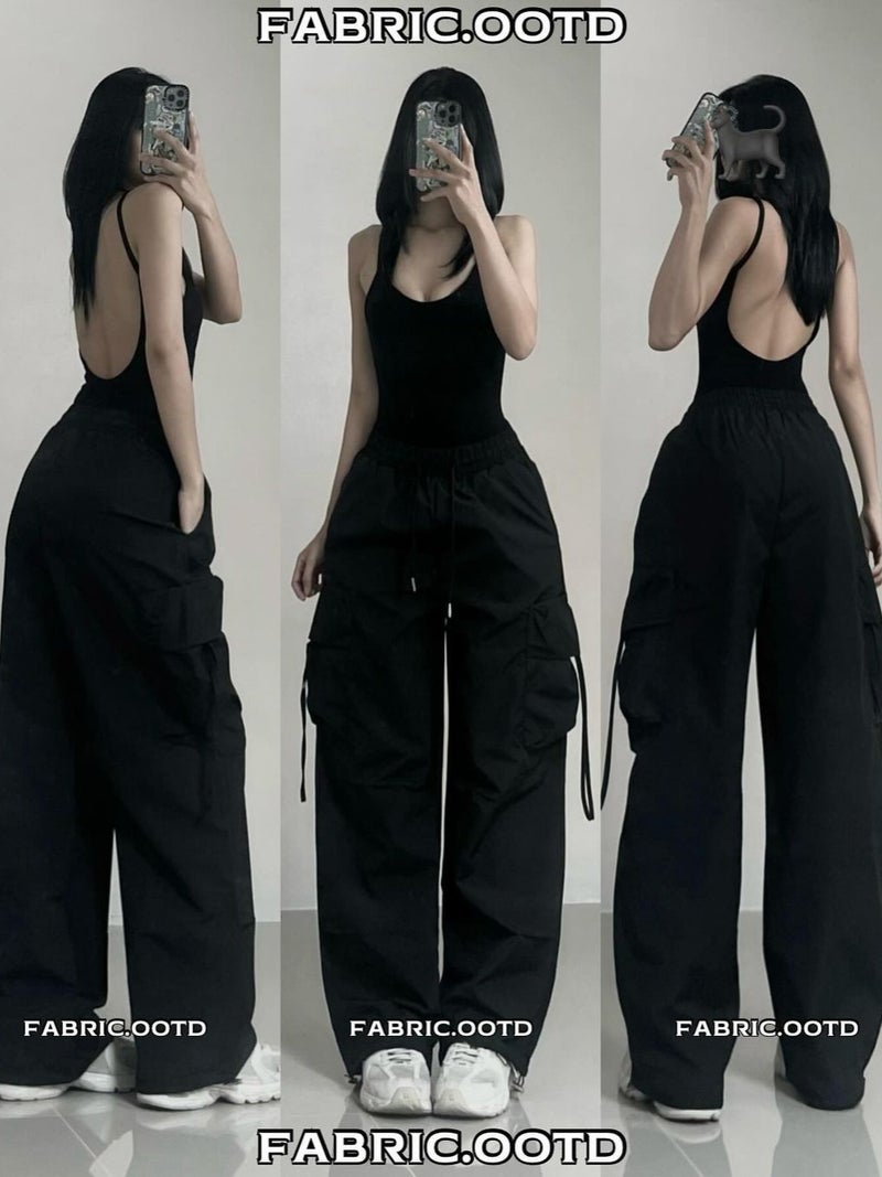 Autumn New Spice Girls Style Workwear Casual Pants Women'S 2024 Loose Straight Long Pants - Image 3
