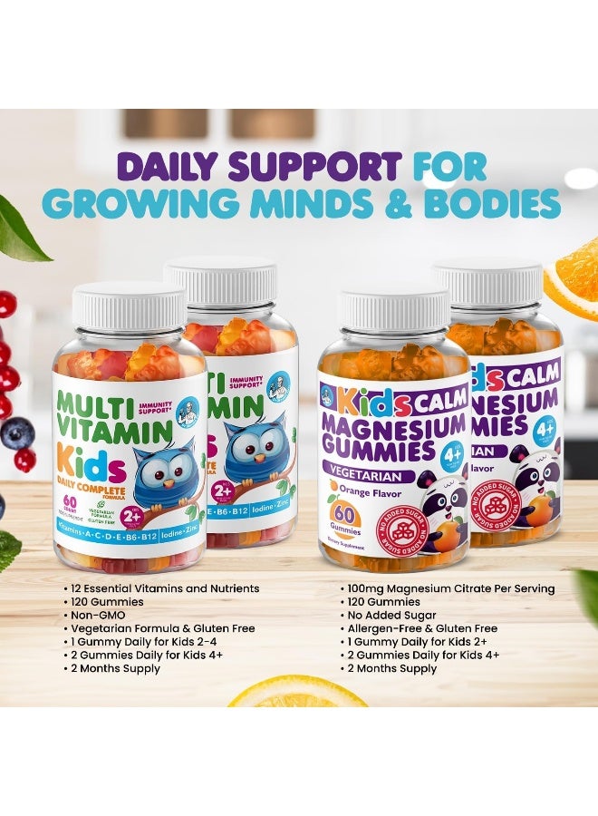 Dr. Moritz جواهر المغنيسيوم للأطفال بنكهة البرتقال (120 حبة) وجواهر متعددة الفيتامينات للأطفال (120 حبة) - دعم الاسترخاء والصحة - فيتامينات نباتية للأطفال بدون مواد معدلة وراثيًا - Image 3