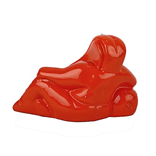 Craftam Polyresin Orange Ganesha Statue for Car Dashboard God Ganesh Murti Ganpati Idol Figurine with Double Side Tape - Image 5