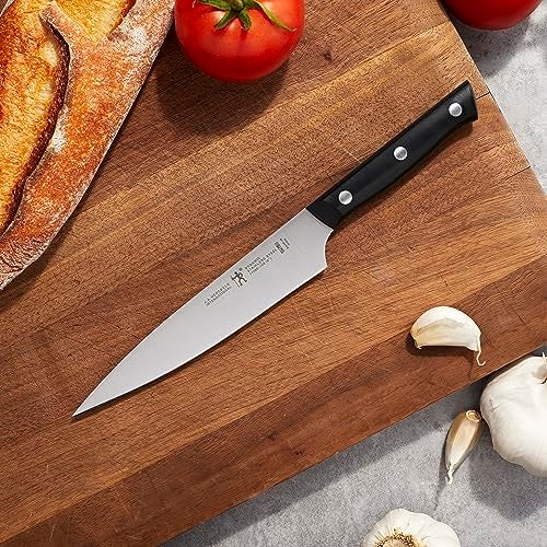 HENCKELS Dynamic Razor-Sharp 6-inch Utility Knife, Tomato Knife, German Engineered Informed by 100+ Years of Mastery, Black/Stainless Steel - Image 2