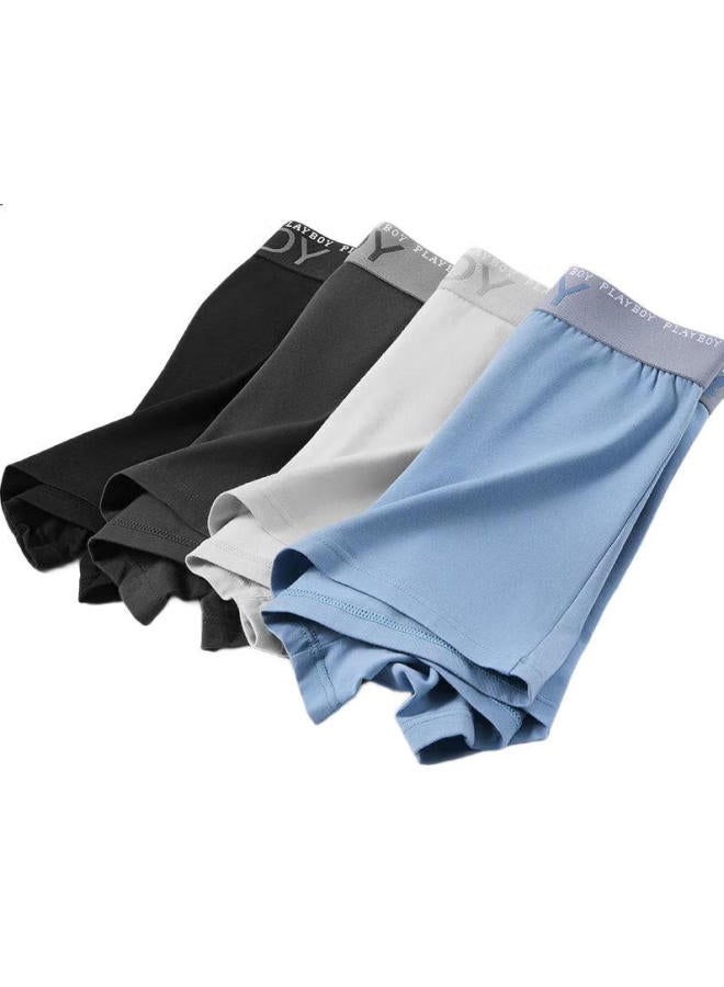PLAYBOY ملابس داخلية للرجال، قطن نقي، مضاد للبكتيريا، فضفاضة، مريحة، تنفس، شورت بوكسر - Image 2