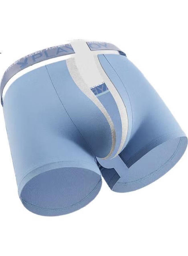 PLAYBOY ملابس داخلية للرجال، قطن نقي، مضاد للبكتيريا، فضفاضة، مريحة، تنفس، شورت بوكسر - Image 3