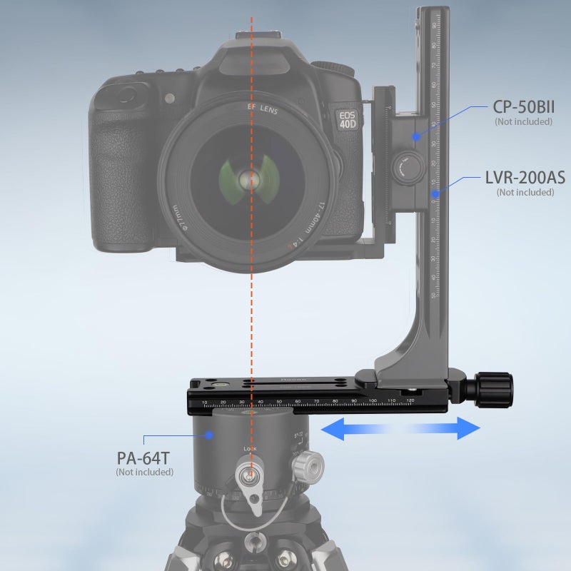 Haoge 140mm Nodal Slide Double Dovetail Focusing Rail Plate with Metal Quick Release Clamp for Camera Panoramic Panorama Close Up Macro Shoot fit Arca Swiss RRS Benro Kirk - Image 5