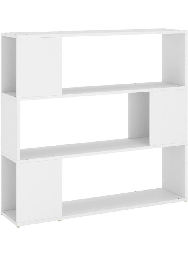 PURADAY White Tall 4-Shelf Wooden Storage Unit – 90 cm for Home & Office - Image 3