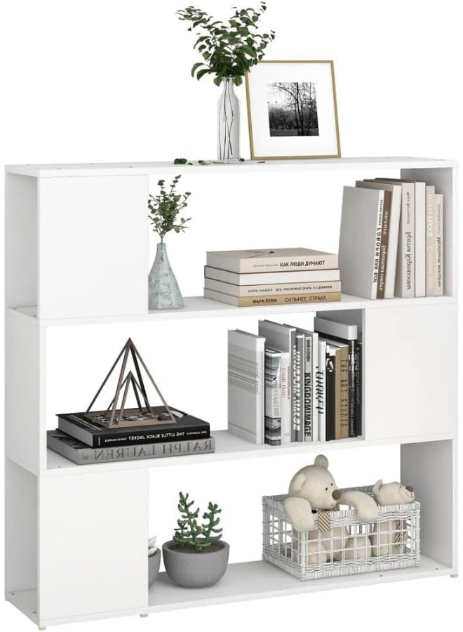 PURADAY White Tall 4-Shelf Wooden Storage Unit – 90 cm for Home & Office - Image 5