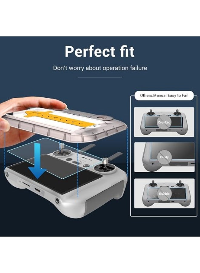 CYNOVA DJI RC2 Screen Protector with Auto Alignment Kit, DJI RC Controller HD Tempered Glass Screen Protector Film For Mini 5 Pro/Flip/Mini 3 / Mini 3 Pro/Air 3 Accessories - Image 2