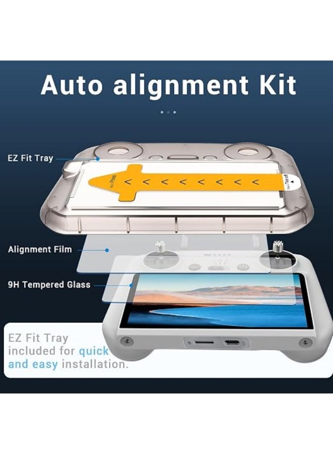 CYNOVA DJI RC2 Screen Protector with Auto Alignment Kit, DJI RC Controller HD Tempered Glass Screen Protector Film For Mini 5 Pro/Flip/Mini 3 / Mini 3 Pro/Air 3 Accessories - Image 3